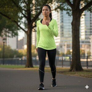 Hind Green Athletic Top • Women’s Size M • Performance Tee